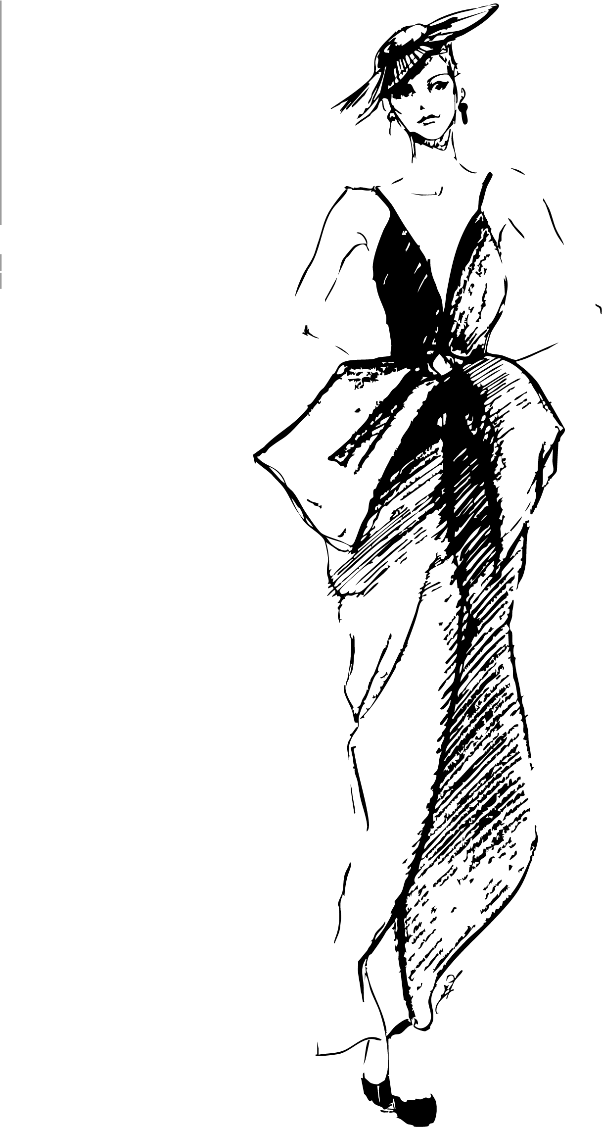 Illustration of a evening gown
