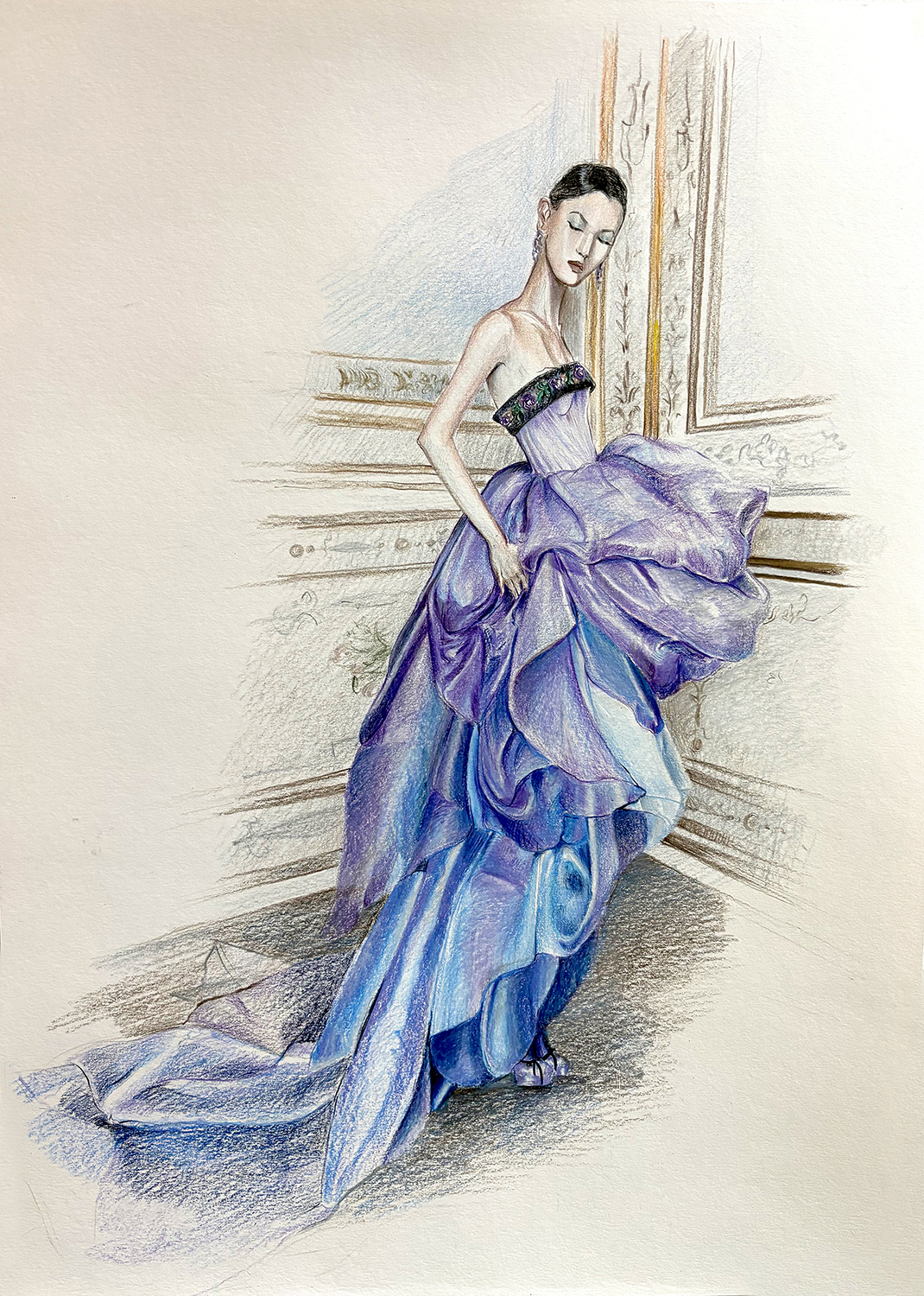 Woman wearing Miss Sohee dress