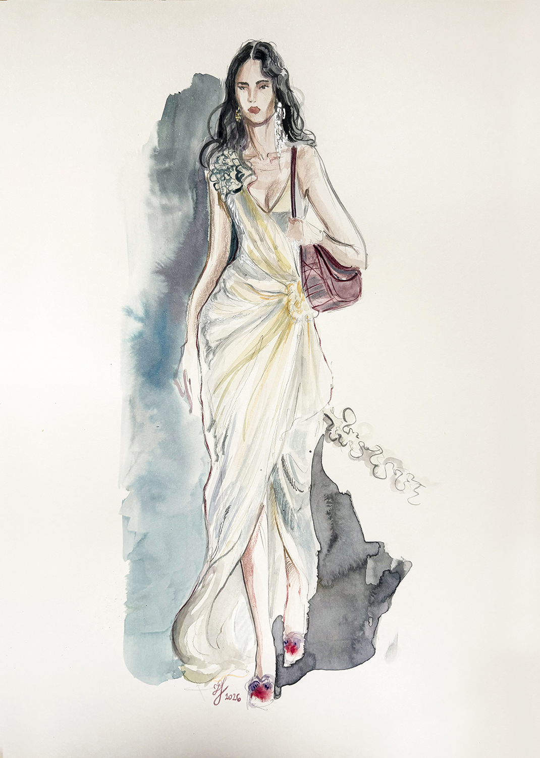 Woman wearing Dior dress from Cruise 2027 collection