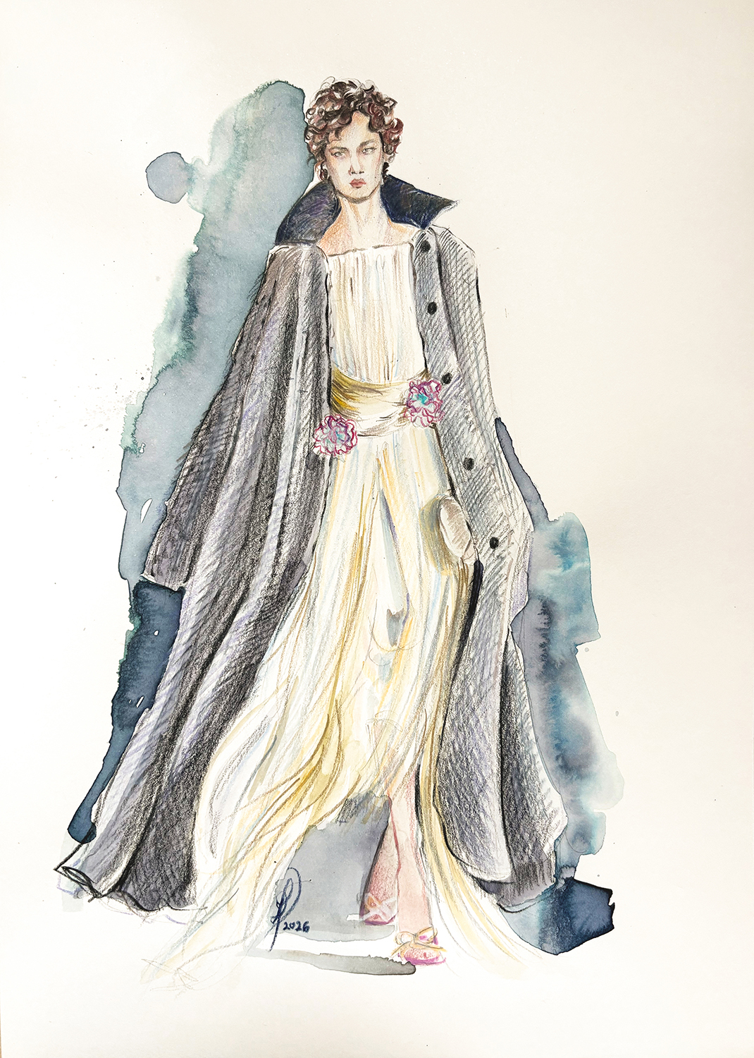 Woman wearing Dior dress from Cruise 2027 collection