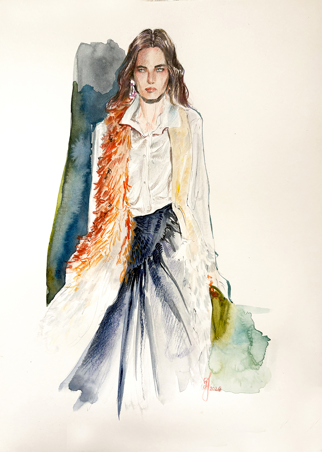 Woman wearing Dior dress from Cruise 2027 collection