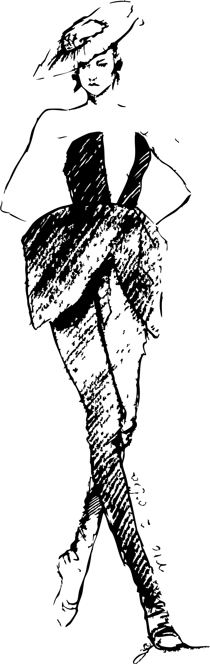 Illustration of a evening gown