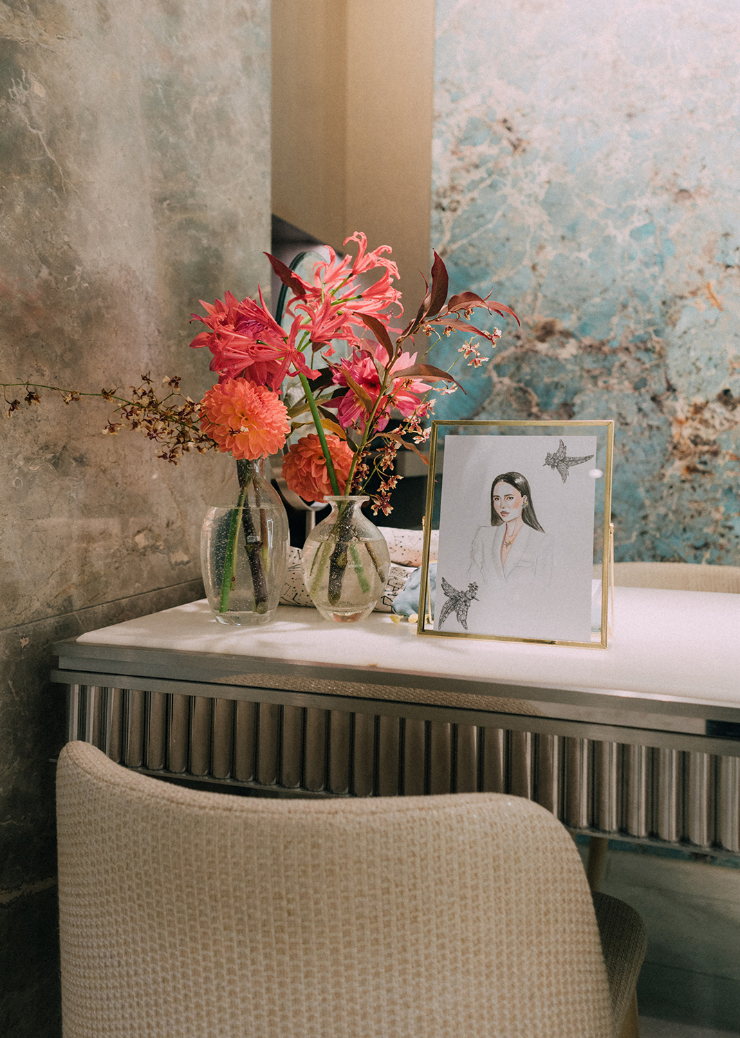 Photo of desk from Tiffany & Co. event